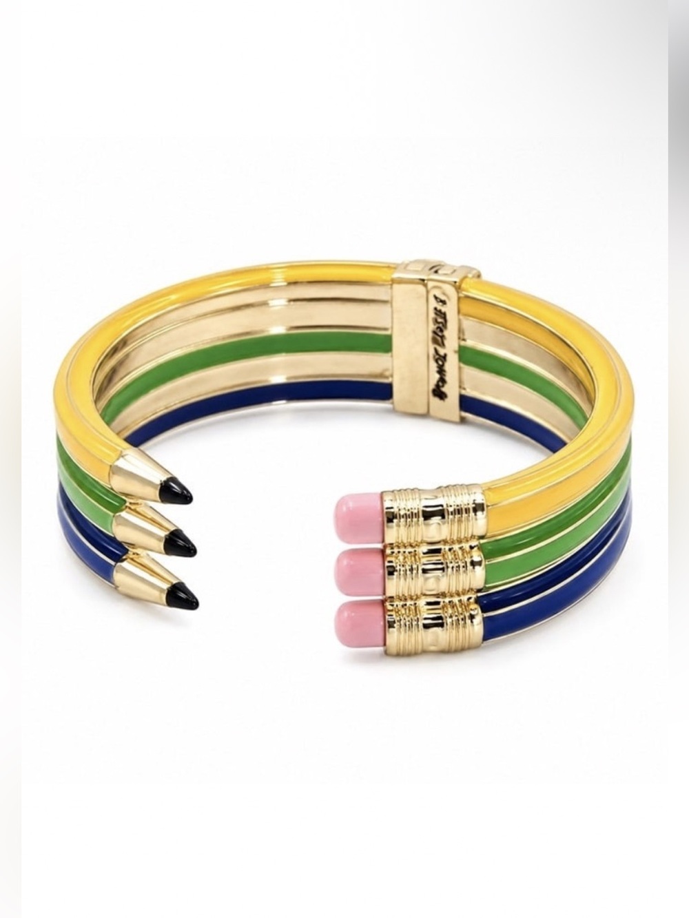 Betsey Johnson Triple Pencil Cuff Bracelet Best in Class School Teacher Jewelry